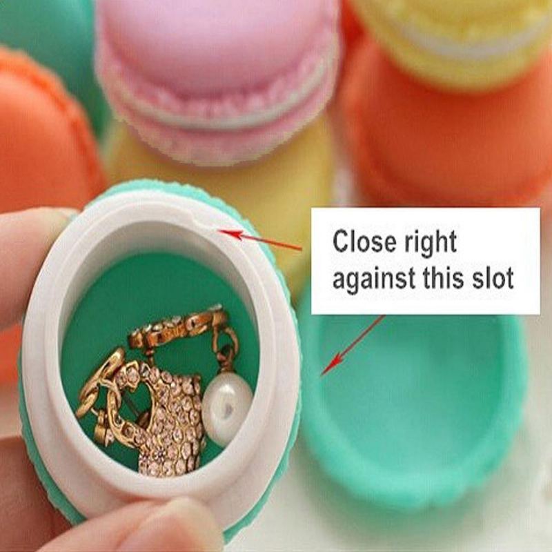 Cute Candy Color Macaron Mini Narozeninová Dárková Krabička Vodotěsná Na Šperky S Prsteny