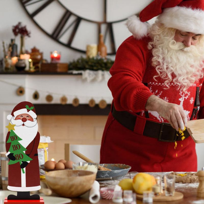 Diy Dřevěné Řemesla Vánoční Sněhulák Los Ozdoby Dekorace Santa Claus Stolní