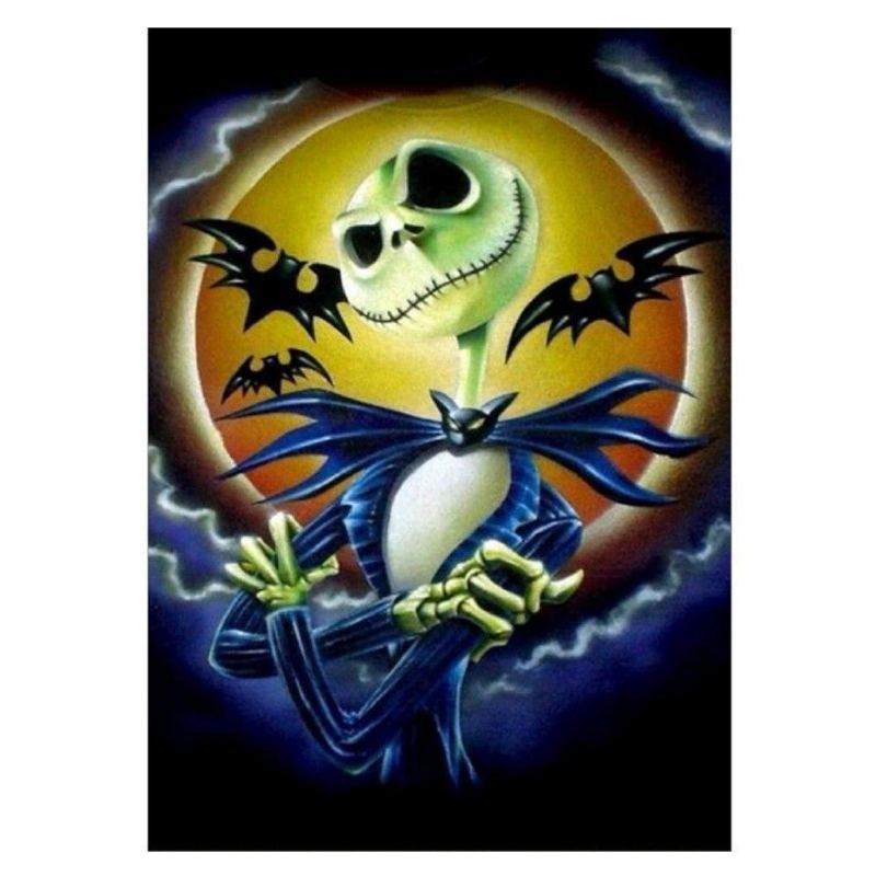 Full Drill Halloween Lebka Diy 5d Diamantové Malování Sady Křížového Stehu Domácí Dekorace