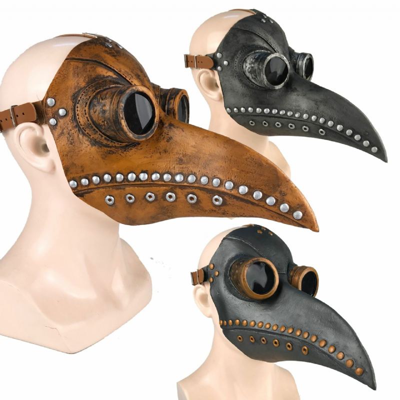 Halloween Cosplay Steampunk Plague Doctor Mask Bird Beak Props Retr Gotické Masky