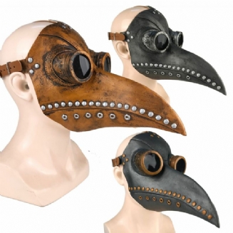 Halloween Cosplay Steampunk Plague Doctor Mask Bird Beak Props Retr Gotické Masky