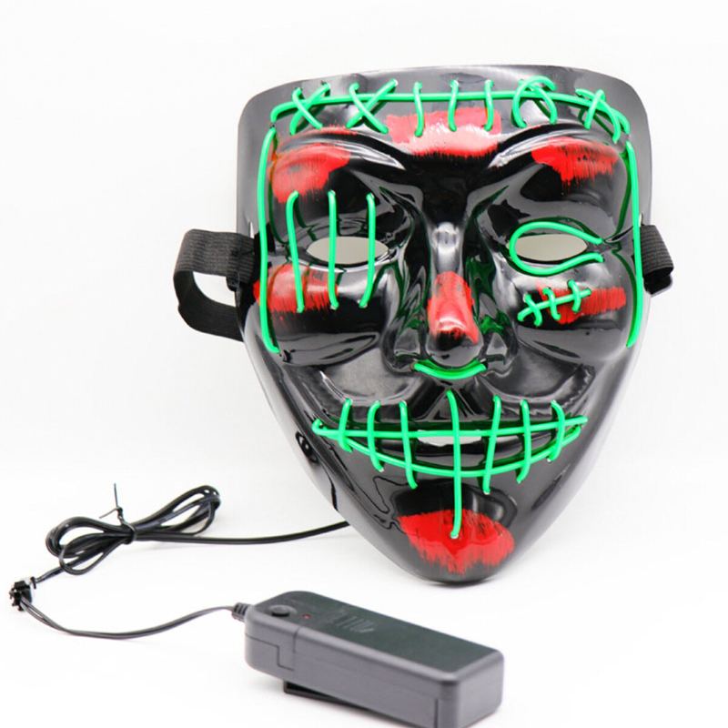 Halloween Led Multicolor Luminous Mask Rozsviťte The Purge Movie Costume Party