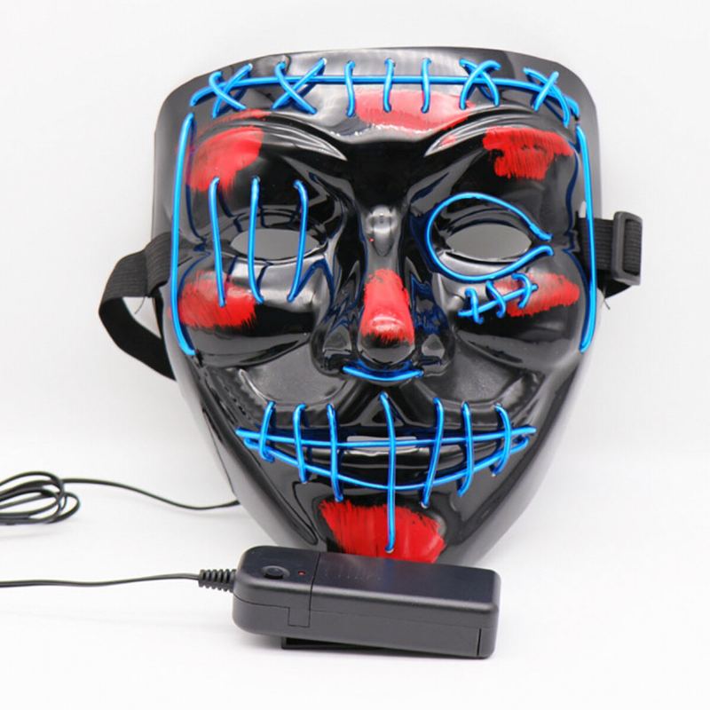 Halloween Led Multicolor Luminous Mask Rozsviťte The Purge Movie Costume Party