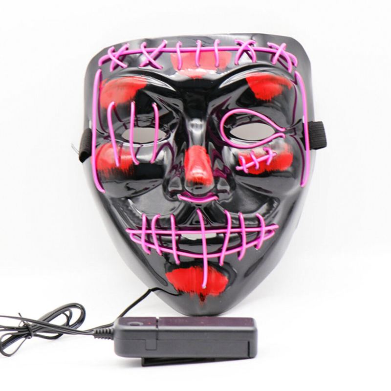 Halloween Led Multicolor Luminous Mask Rozsviťte The Purge Movie Costume Party