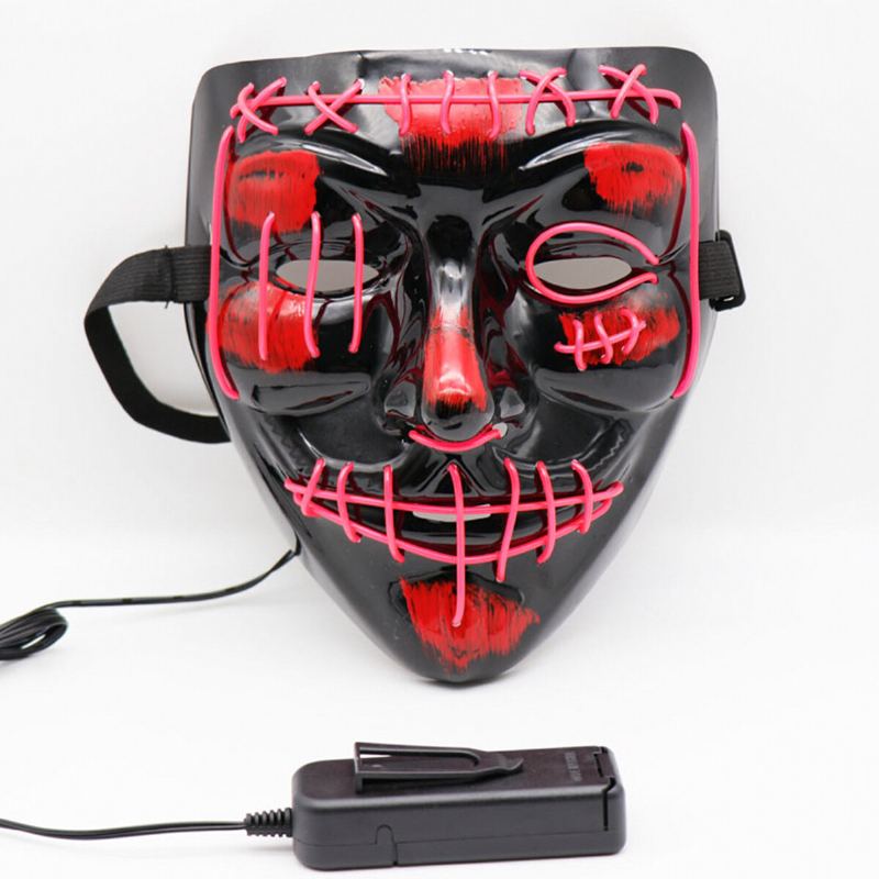 Halloween Led Multicolor Luminous Mask Rozsviťte The Purge Movie Costume Party