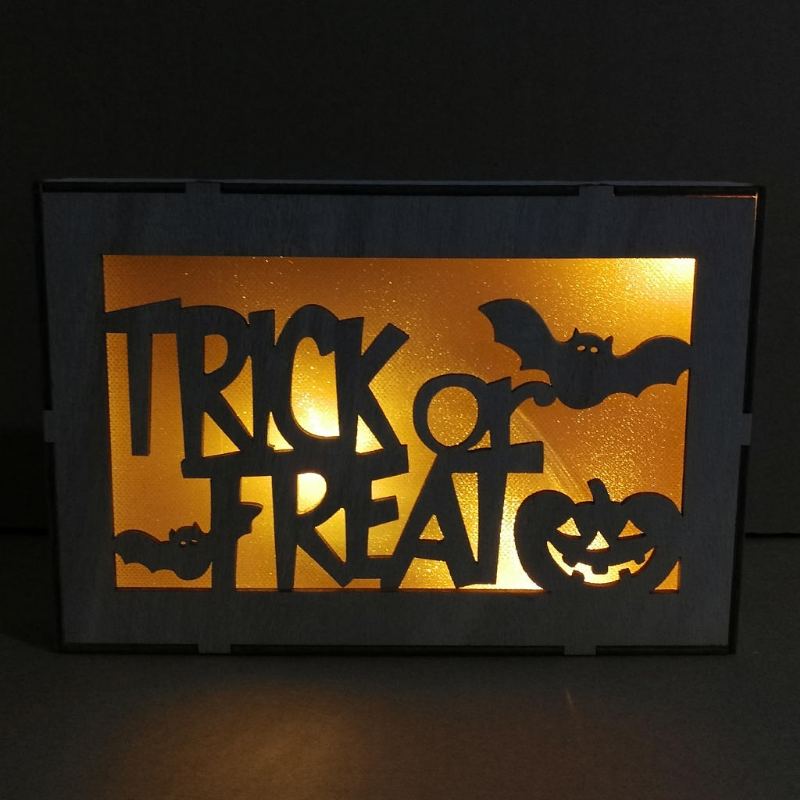 Jm01501 Halloween Trick Or Treat Pattern Led Světelná Nástěnná Lampa Pro Halloweenskou Dekorační Párty