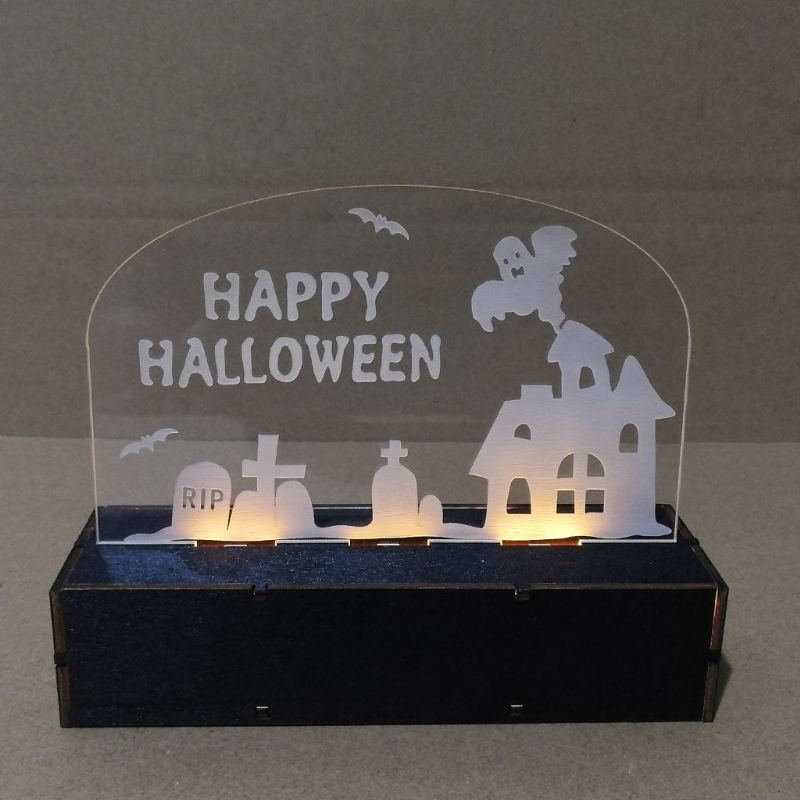 Jm01508 1 Ks Halloweenská Dekorace Led Lampa Svíčka S Led Čajovými Svíčkami Pro Halloweenské