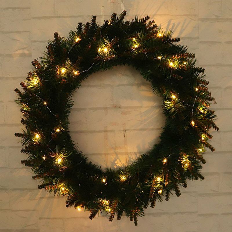 Led Osvětlení Vánoční Věnec Strom Dveře Nástěnné Dekorace Party Girlanda