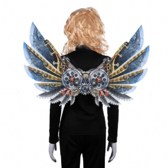 Mardi Gras Steampunk Gear Wings Cosplay Karnevalová Párty Unisex Kostýmové Rekvizity Křídel