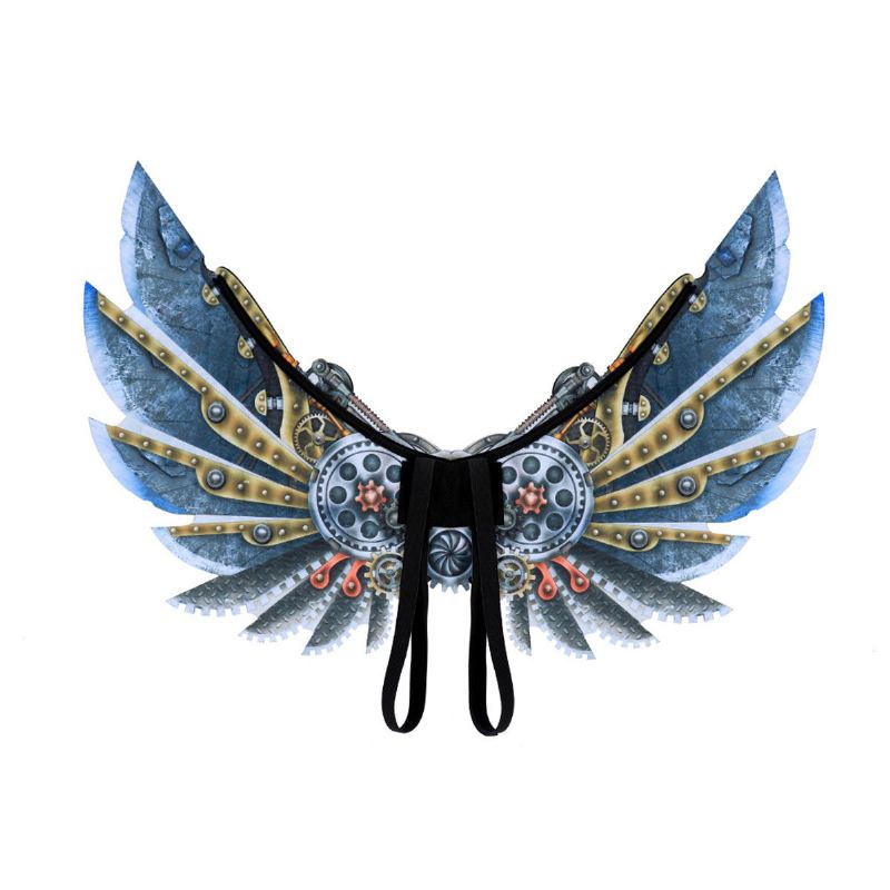 Mardi Gras Steampunk Gear Wings Cosplay Karnevalová Párty Unisex Kostýmové Rekvizity Křídel