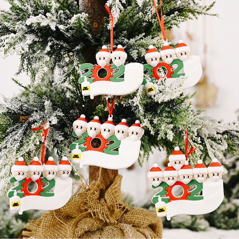 Maska Santa Sněhulák Ornament Diy Jméno Pozdravy Vánoční Ozdoba Na Stromeček