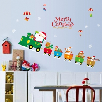 Miico Sk6037 Vánoční Dekorace Pro Kreslenou Samolepku Na Zeď Pvc Odnímatelná Párty