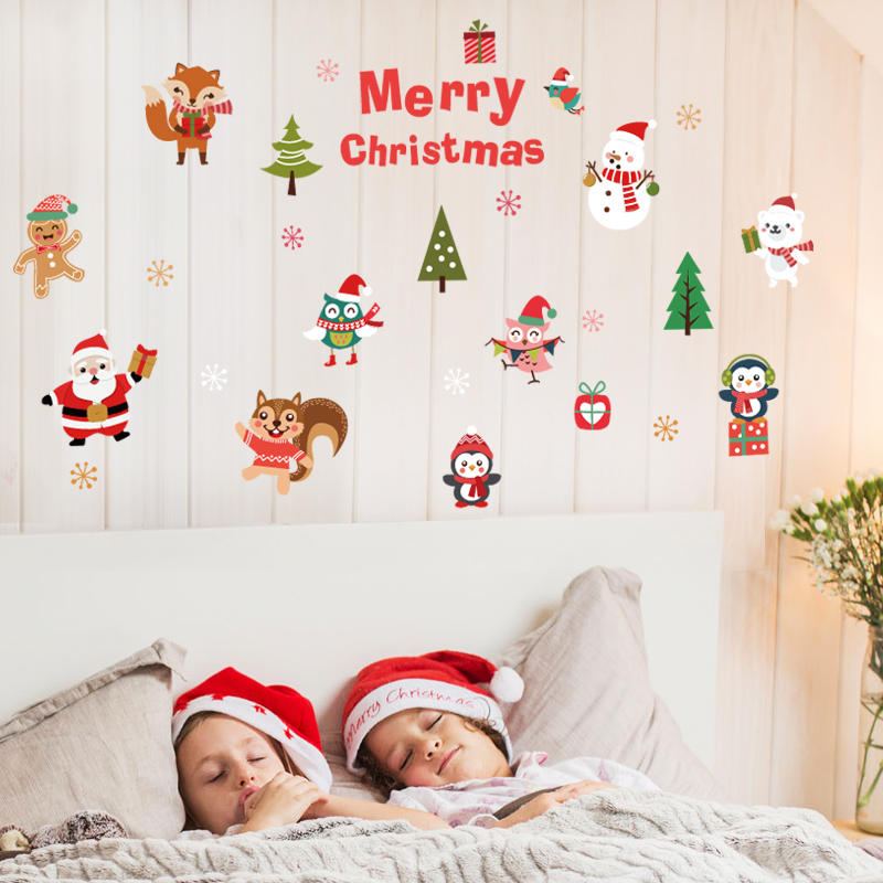 Miico Sk6038 Christmas Sticker Novetly Cartoon Stickers For Kids Room Decoration Party