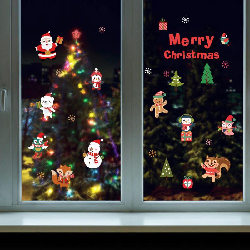 Miico Sk6038 Christmas Sticker Novetly Cartoon Stickers For Kids Room Decoration Party