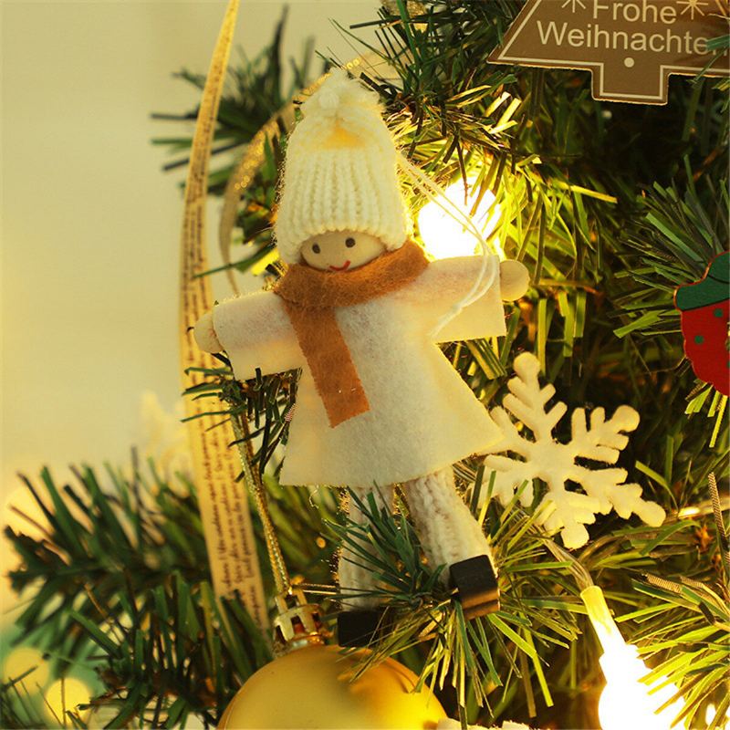 Mini Vánoční Stromeček Se Světly 50cm Zlatý A Červený