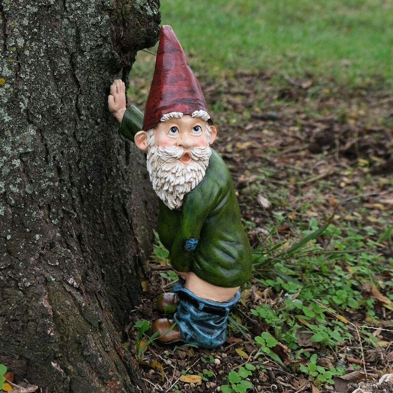 Pryskyřice Funny Naughty Garden Gnome Pro Vnitřní Nebo Venkovní Dekorace Na Trávník