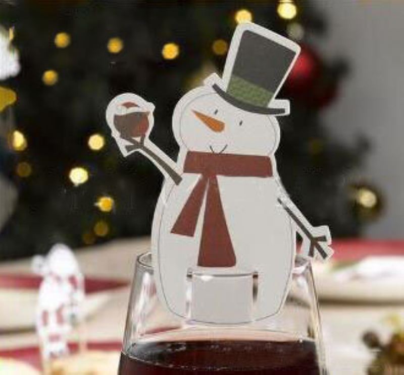 Vánoční 10 Ks Přání Na Stůl Uzávěry Na Šampaňské Víno Dekorace Na Večírky