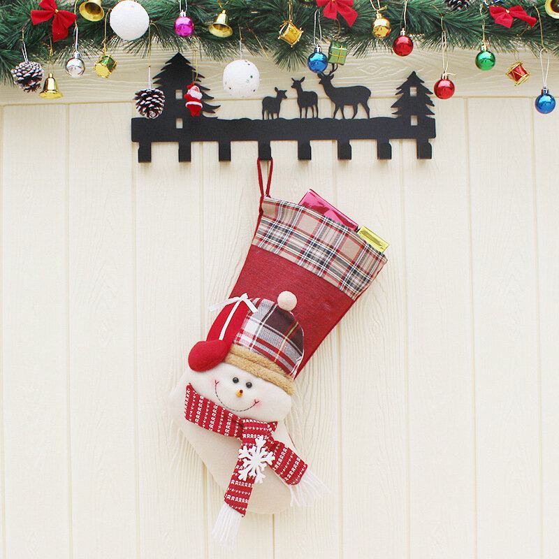 Vánoční Cukroví Sáček Punčocha Santa Claus Ponožka Dárkový Cetka Ozdoby Na Stromeček Dekorace