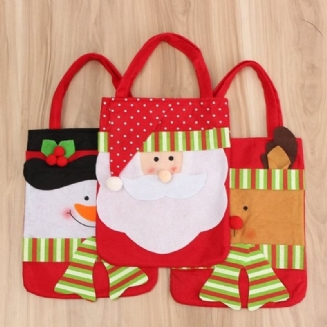 Vánoční Dekorace Sněhuláka Santa Claus Dárková Taška Candy Pouch Punčocha