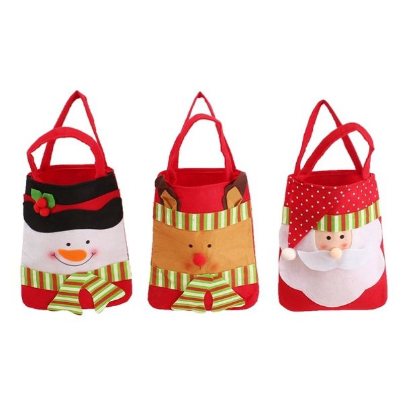 Vánoční Dekorace Sněhuláka Santa Claus Dárková Taška Candy Pouch Punčocha