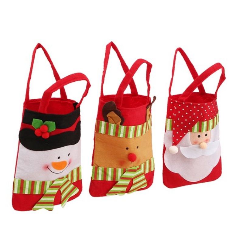 Vánoční Dekorace Sněhuláka Santa Claus Dárková Taška Candy Pouch Punčocha