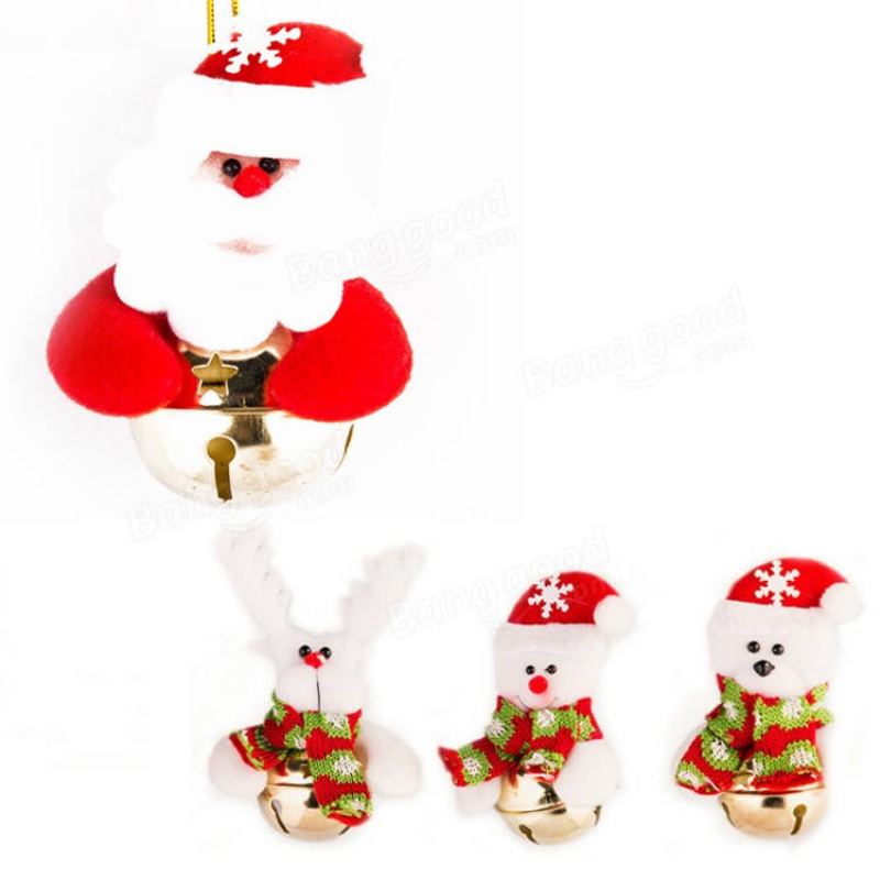 Vánoční Santa Claus Sněhulák Bells Strom Závěsné Dekorace Přívěsek