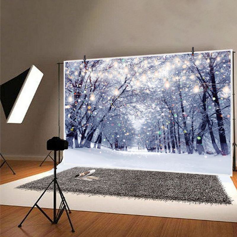 Vánoční Sněhová Vločka Fantasy Forest Decor Fotografie Pozadí Látkou Prop