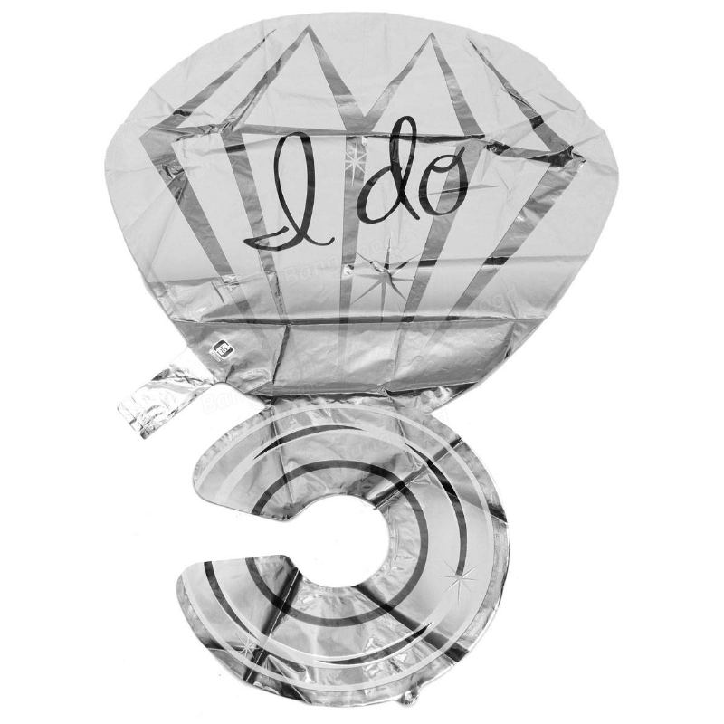 Velký Diamantový Prsten Aluminiový Fóliový Balónek I Do Balónky Návrh Valentine Svatební Party Dekorace