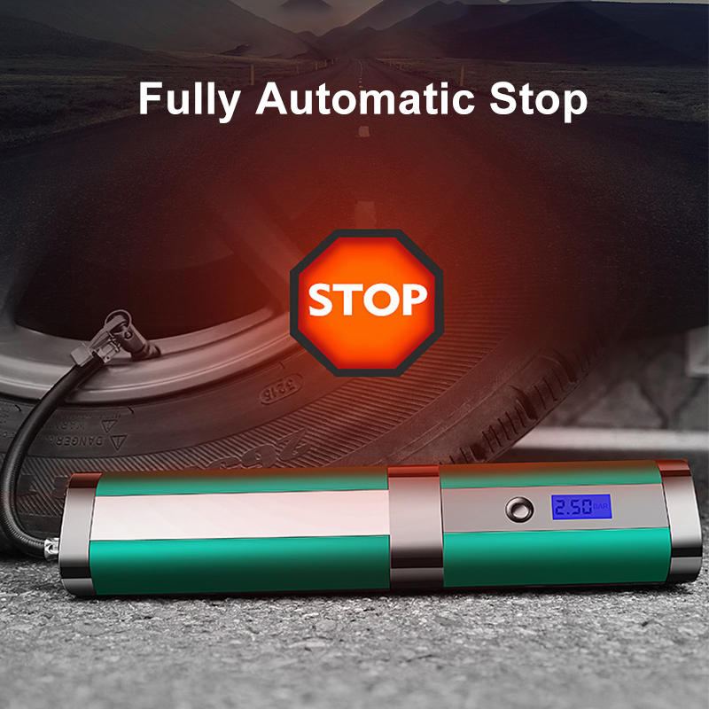 120 W 35 L/min Bezdrátová Pumpa Na Vzduchové Pneumatiky Led Usb Kompresor Digitální Hustilka Pro Motocykl Jízdní Kolo Auto