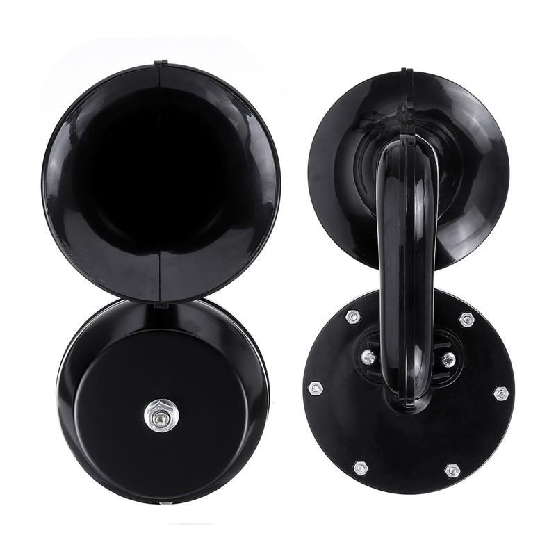 12v 130hz 126db/130db Single/double Snail Air Horn Elbow Whistle Černá Slitina Pro Osobní Automobily