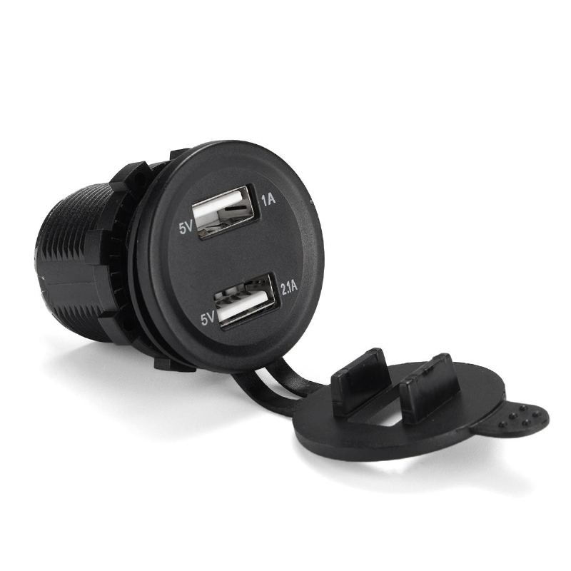 12v-24v 3.1a Duální Usb Adaptér Na Nabíječku Voltmetr Pro Napěťový Pro Motocykl Auto Loď Námořní