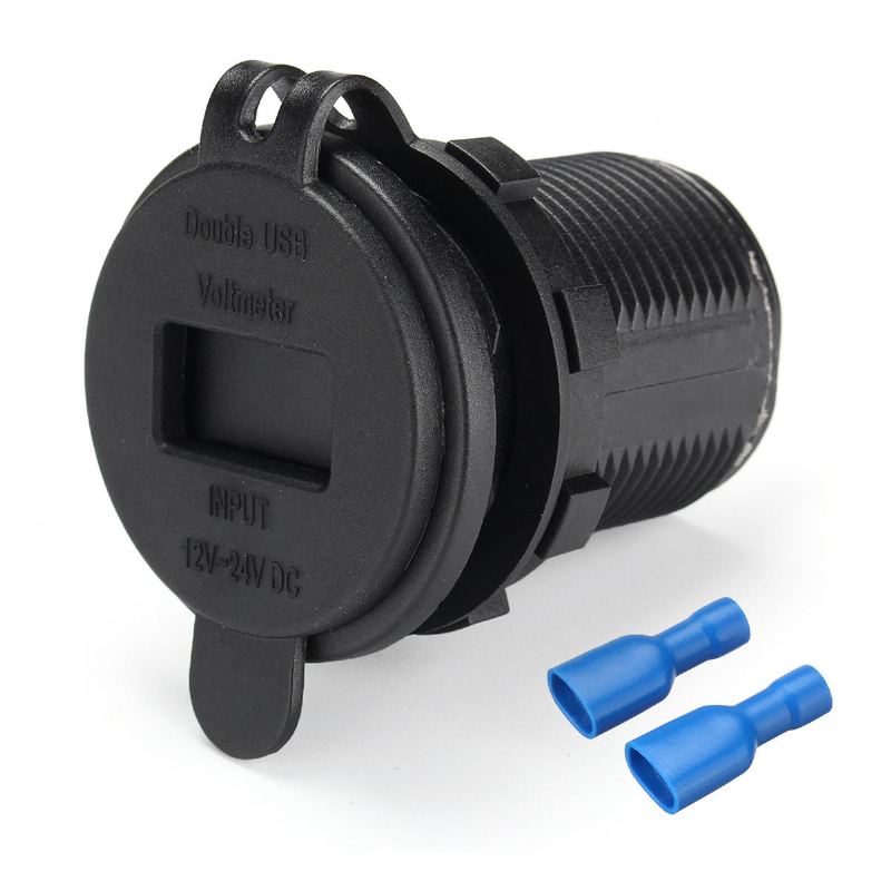 12v-24v 3.1a Duální Usb Adaptér Na Nabíječku Voltmetr Pro Napěťový Pro Motocykl Auto Loď Námořní