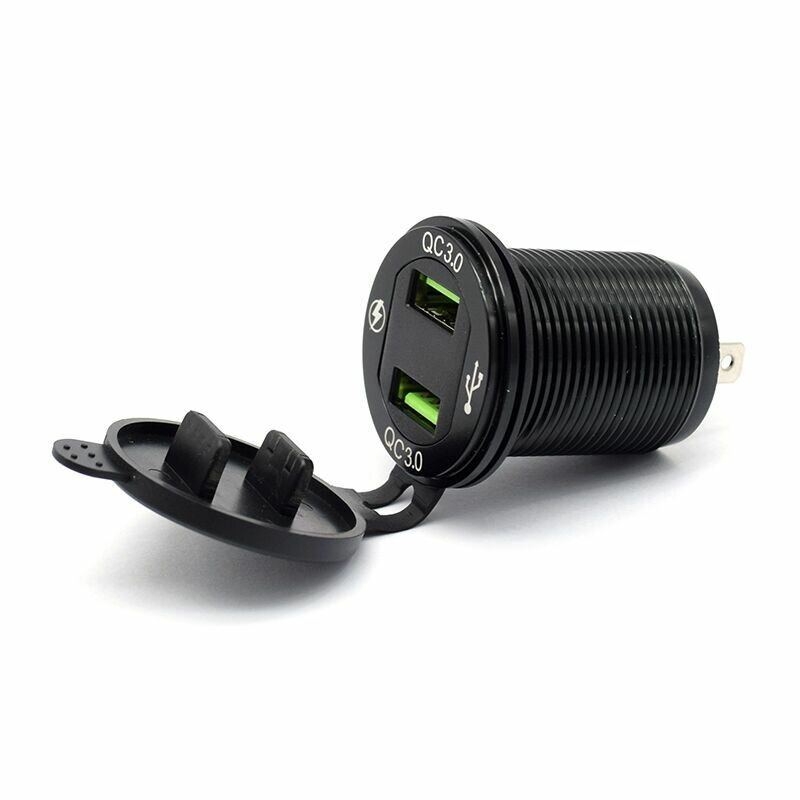 12v-24v Qc3.0 Duální Usb Zásuvka Rychlé Nabíječky Pro Automobil Loď Motorka