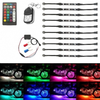 12v 50w Vícebarevné Bezdrátové Dálkové Ovládání Motocyklová Lampa Rgb Flexibilní Pruhy Světlo S Efektem Země