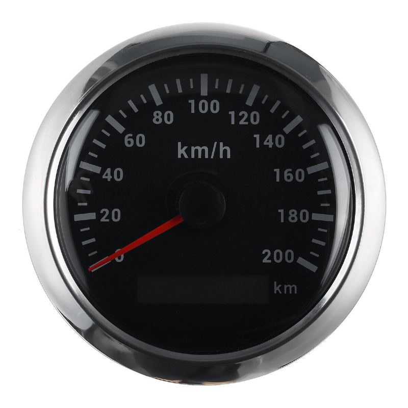 200 Km/h Gps Rychloměr Počítadlo Ujetých Kilometrů 85 mm S Anténou Gps Pro Automobily Motocykly Lodě Nerez