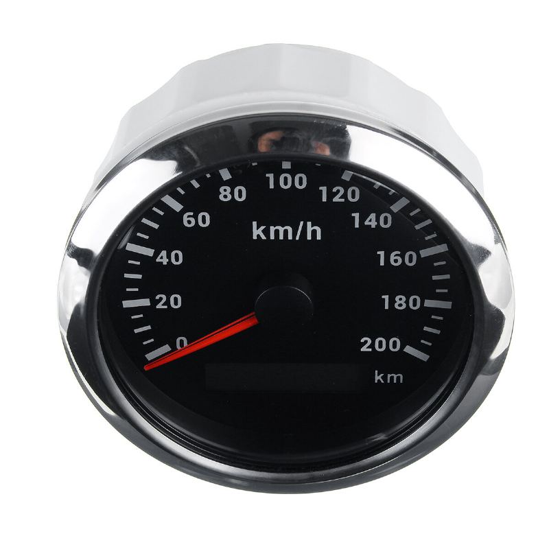 200 Km/h Gps Rychloměr Počítadlo Ujetých Kilometrů 85 mm S Anténou Gps Pro Automobily Motocykly Lodě Nerez