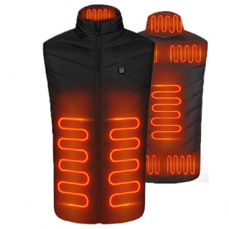 4/8 Vyhřívací Plocha Vyhřívaná Vesta Zateplená Elektrická Usb Nabíjení Muži Ženy Bunda Zimní Body Coat Thermal