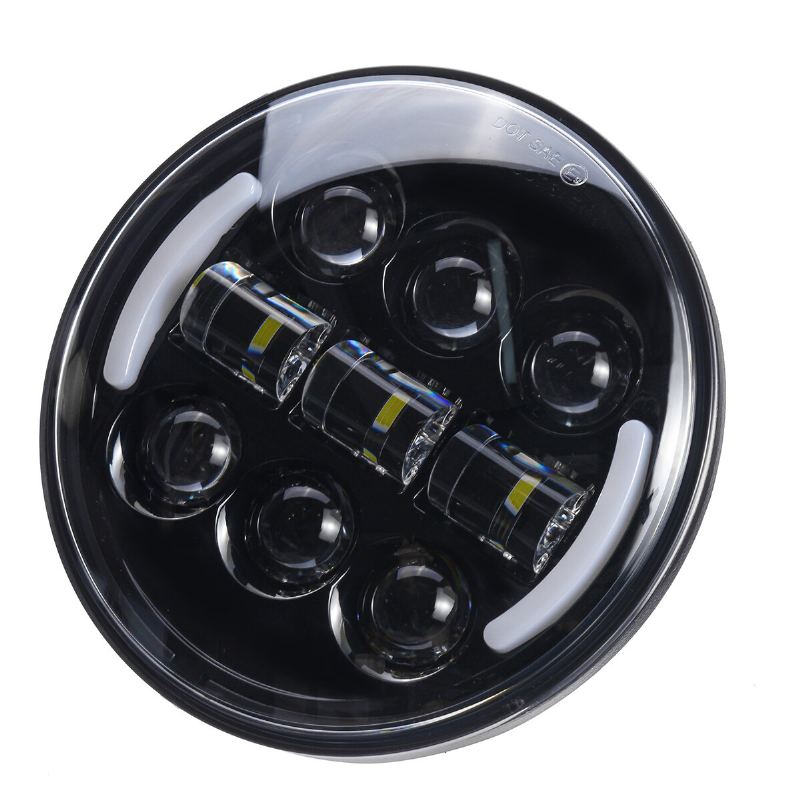 5.75" Led Světlomet Pro Motocykly Hi-lo Beam Drl Turn Signal Halo Ring