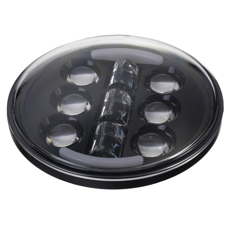 5.75" Led Světlomet Pro Motocykly Hi-lo Beam Drl Turn Signal Halo Ring