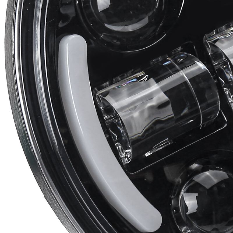 5.75" Led Světlomet Pro Motocykly Hi-lo Beam Drl Turn Signal Halo Ring