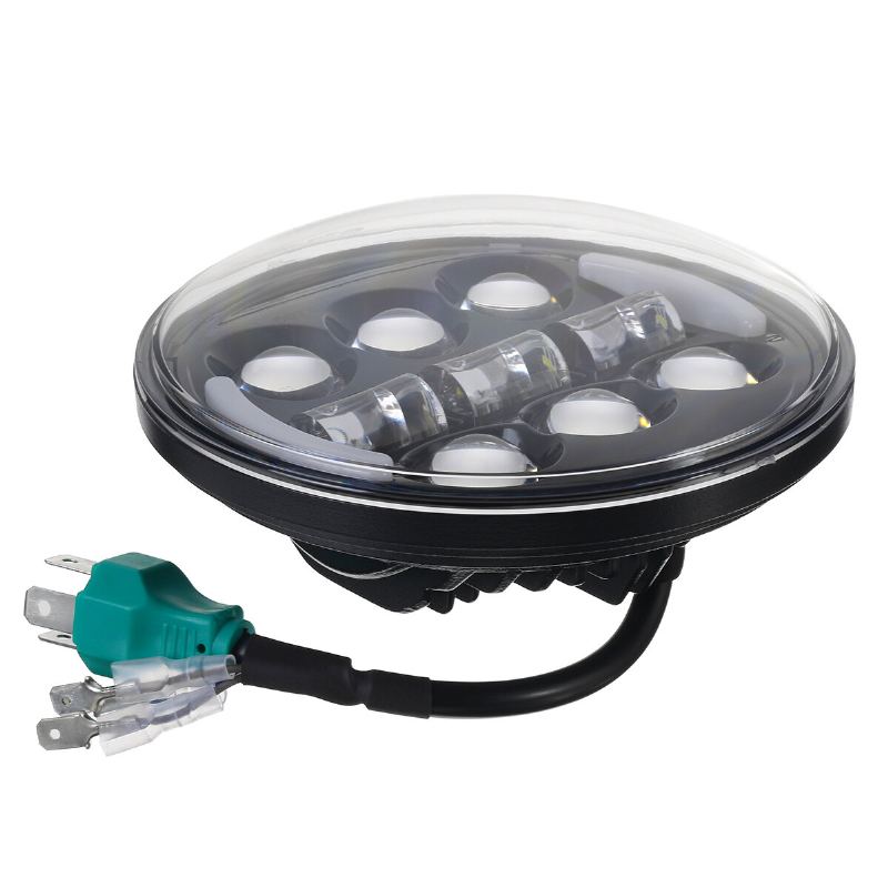 5.75" Led Světlomet Pro Motocykly Hi-lo Beam Drl Turn Signal Halo Ring