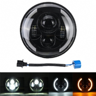 7" Motocyklové Led Projektorové Světlomety Hi-lo Beam Kulaté Pro Jeep For Wrangler