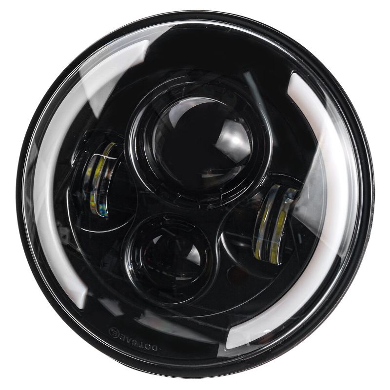 7" Motocyklové Led Projektorové Světlomety Hi-lo Beam Kulaté Pro Jeep For Wrangler