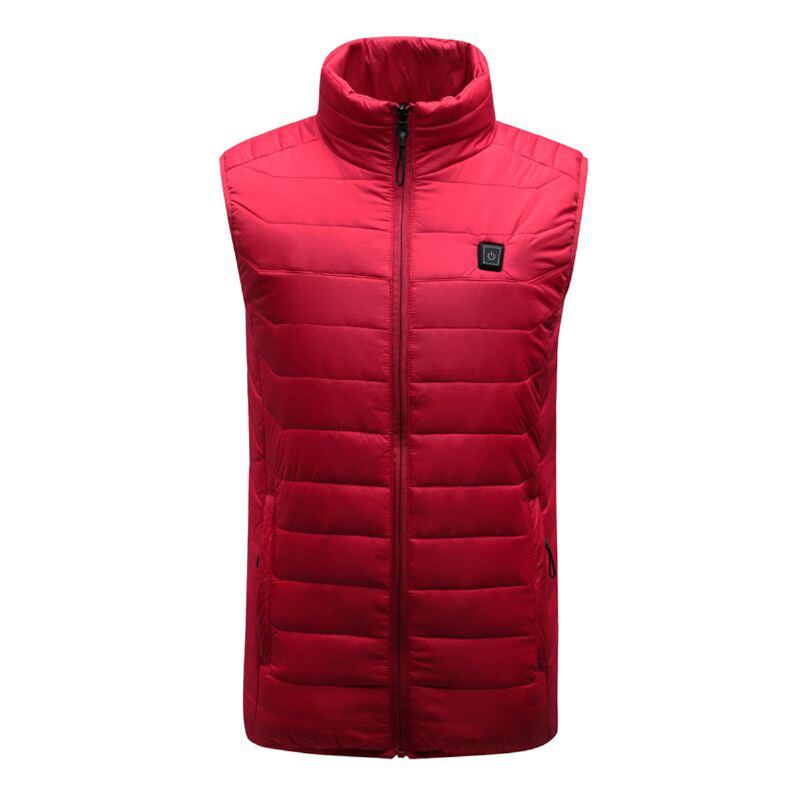 Červená Unisex Usb Vyhřívací Vesta Smart Winter Body Warmer Outdoor Racing Jacket Heater Christmas Gift