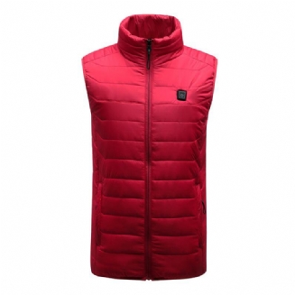 Červená Unisex Usb Vyhřívací Vesta Smart Winter Body Warmer Outdoor Racing Jacket Heater Christmas Gift