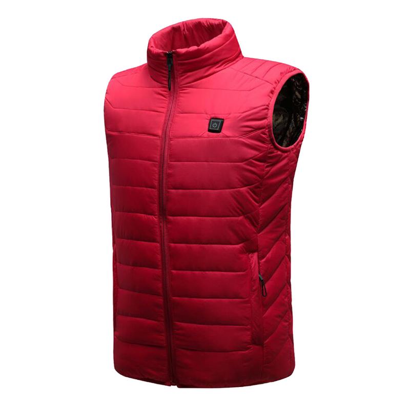 Červená Unisex Usb Vyhřívací Vesta Smart Winter Body Warmer Outdoor Racing Jacket Heater Christmas Gift