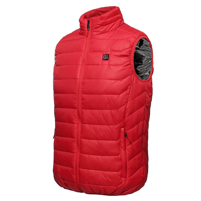 Červená Unisex Usb Vyhřívací Vesta Smart Winter Body Warmer Outdoor Racing Jacket Heater Christmas Gift