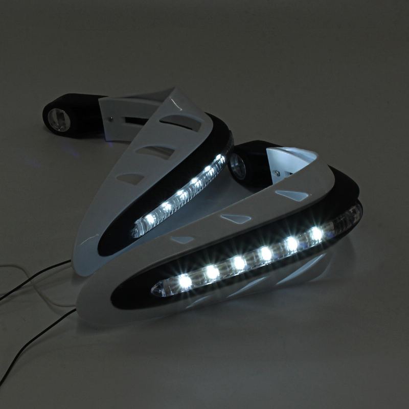 Chránič Na Řidítka S Bílým Drl Led Light Dirt Bike Atv Motocross Protector