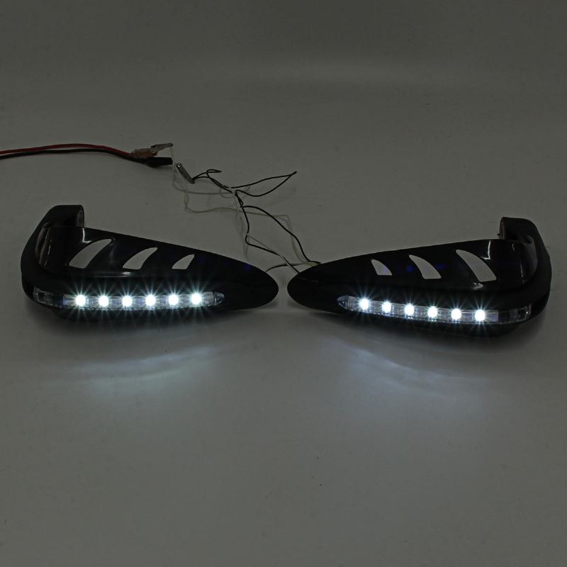 Chránič Na Řidítka S Bílým Drl Led Light Dirt Bike Atv Motocross Protector