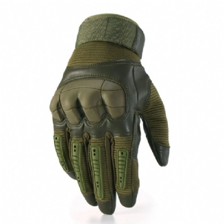 Dotyková Obrazovka Vojenské Taktické Airsoft Celoprstové Rukavice Hard Knuckle Outdoor 3 Barvy